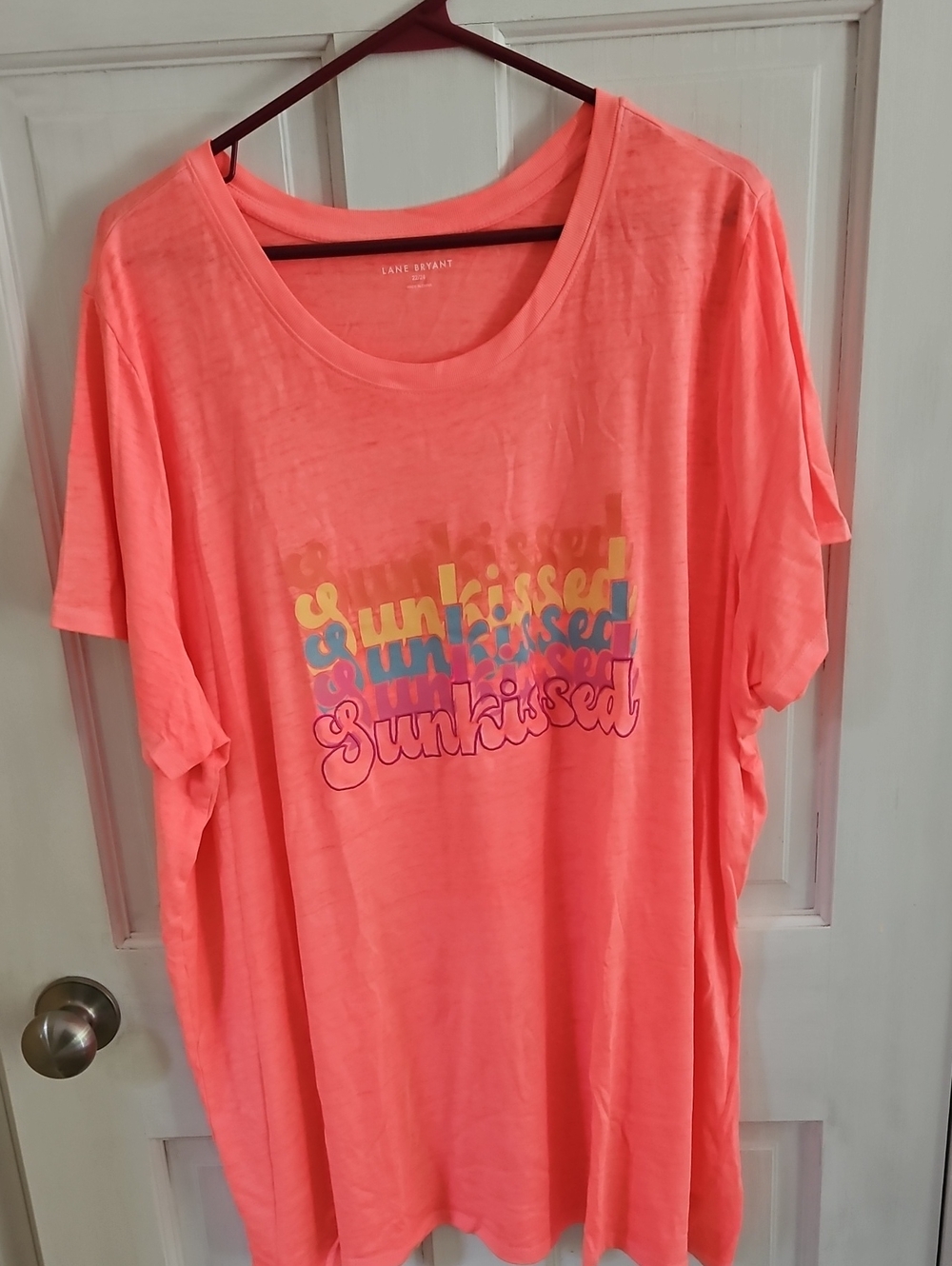 Lane Bryant Coral Crewneck Tee